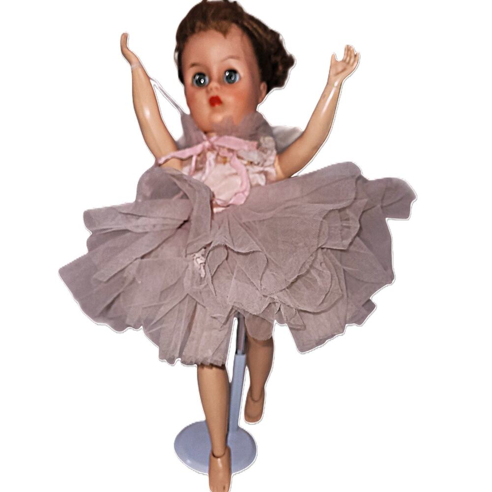 14" 1955 Vintage Mid Century "Valentine Aida Toe Dancing Ballerina" Doll